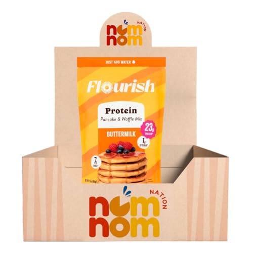 Flourish Protein Pancake & Waffle Mix (16 oz) – Pack of 1 – Pancake and Waffle Mix for Protein Pancakes and Waffles – Twisted Dough with a Random Item – 2 Items