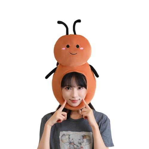BLNGET Gorro de tela suave para jugar con temática de cucarachas, gorro de disfraz de Halloween para juegos de rol familiares, actividades de grupo, divertido gorro de cucaracha con forro suave