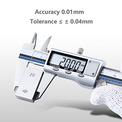 Pie de Rey Calibrador Digital de Acero Inoxidable All Metal Vernier Caliper Pachómetro electrónico Pachómetro de Alta precisión Calibre