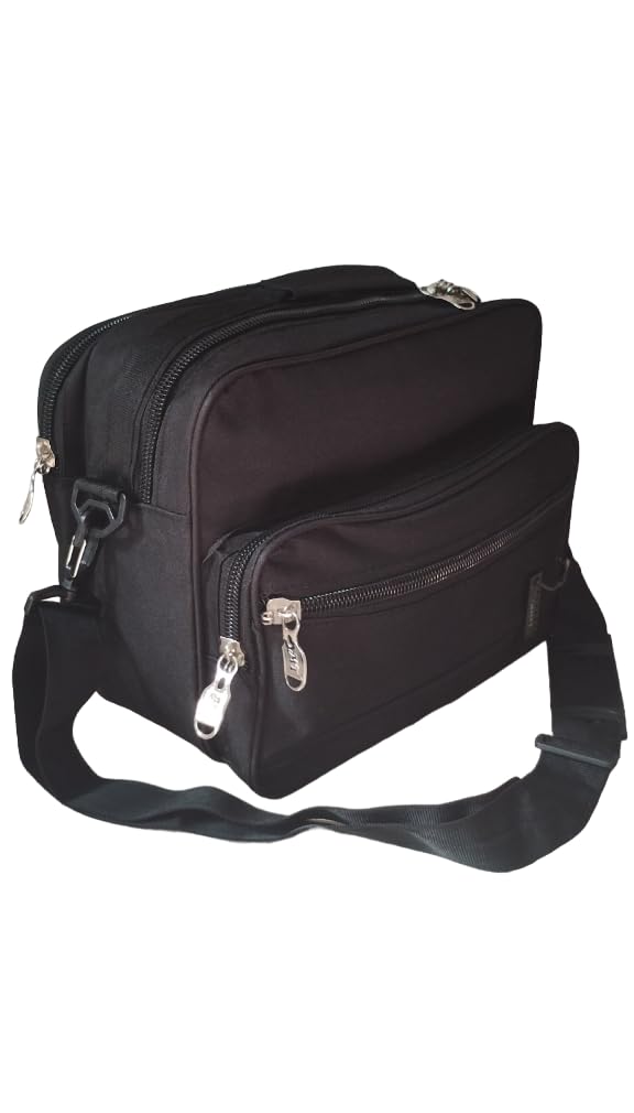 mishk Matty Nylon Black Office Use Electrician, Technician, Service Engineer, Plumber and Carpenter Tool Messenger Bag | Messenger Executive Bag for Men-picture-39