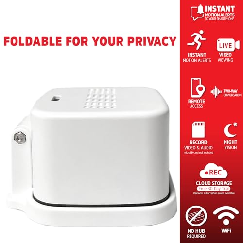 Energizer Smart Wi-Fi Indoor Security Camera, 1080P Full HD with Motion Alerts, Two-Way Communication, App Access, Cloud or SD Storage, Foldable Design for Privacy, 2.4Ghz Wi-Fi - image 5
