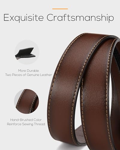 CHAOREN Leather Ratchet Belt Men - Mens Belts Casual Accessories for Every Occasion (35mm)3