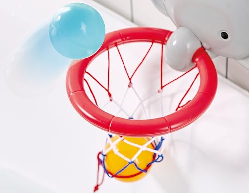 Hape Bath Time Basket Elephant Pal | Gioco Di Tiro Per Vasca Da Bagno, 1 Cerchio Con Ventose E 4 Palline, Per Bambini Dai 18 Mesi In Su - 2