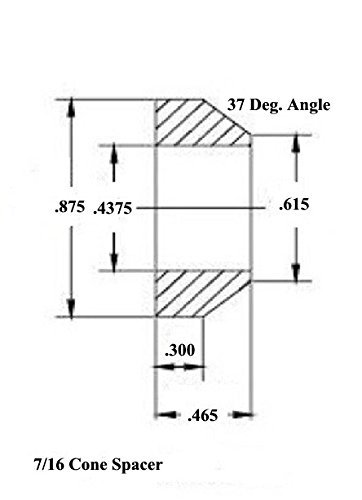 QSC 7/16 X 7/16-20 Chromoly 4-Link Rod End Kit with 7/16 Steel Cone Spacers, Rod End, Heim Joint