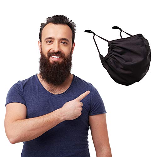 Mashele Fashion Face And Beard Reusable Cloth Covering For Bearded Men (White) #TOP3