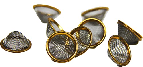 Steel Pipe Screen Steel Pipe Screen Filters (10 Pieces) Conical Shape With Brass Ring Border (15Mm) #TOP1
