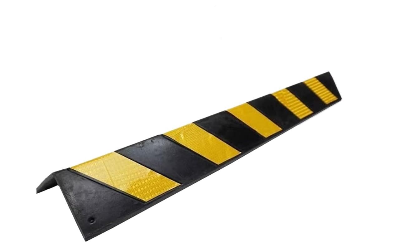 HCZKIUJY Rubber Wall Protector Bollard with Reflective Tape for Garage and Parking Corner Guarding (Yellow 15pcs)