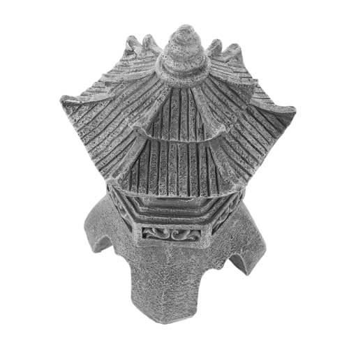 BESPORTBLE Lámpara De Torre De Piedra Solar para Exteriores Estatua De Jardín Zen Lámpara Decorativa para Patio Decoración Oriental para Jardín Faroles Japoneses para Exterior