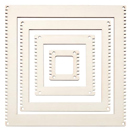 BENECREAT 4 Sizes Wooden Weaving Loom Kit