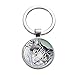 Produktbild Inveroo Deutscher Schäferhund Schlüsselbund Versilbert Mode Tier Gedruckt Glas Cabochon Charm Schlüsselanhänger Ring Geschenk Für Haustier Liebhaber