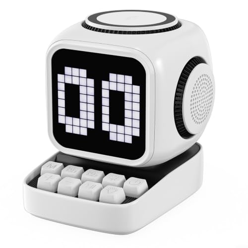 Altavoz portátil retro de 10W con base de carga inalámbrica para decorar tu dormitorio u oficina