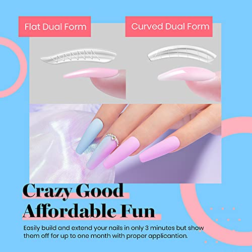 Kit de unhas de gel de extensão de poliéster Beetles – 6 peças de gel construtor azul e roxo, purpur