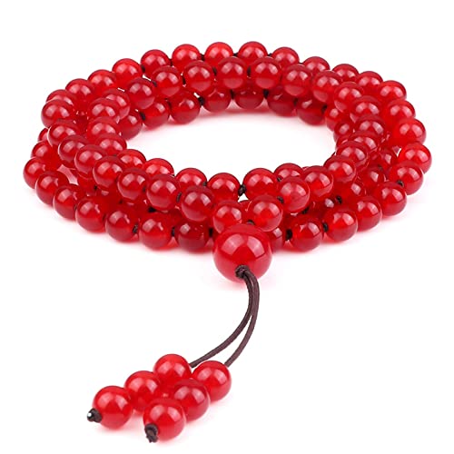 Bijoux pour 6Mm Collier De Perles Naturel 108 Mala Pierre Yoga Méditation Filles