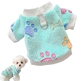 ペット服 秋冬 冬服 フランネル 保温 防寒 防風 暖かい 柔らかい 犬用 中型犬 小型犬 犬猫洋服 猫服 可愛い 人気 ファッション おしゃれ 脱毛保護 お散歩 お出かけ(ブルーM)