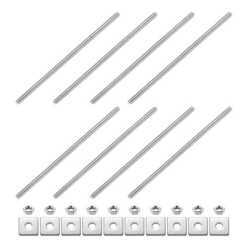 uxcell S˂_ 8 M6-1.0 ˂sb` 150mm XeXX`[ Ep S˂X^bh ibgƃbV[t NvAnK[AU{gp