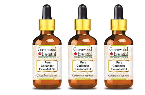 Huile essentielle coriandre Coriandrum sativum distillée vapeur avec pipette en verre 100ml