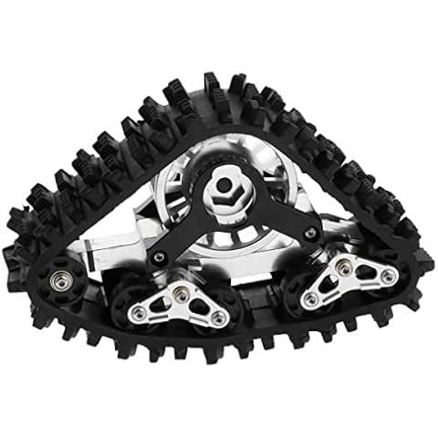 Almencla 2X 1:10 RC Crawlers Tires Track Wheels Mobile Conversion Snow Cover