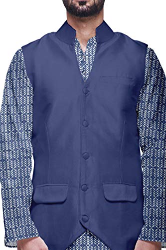 Atasi Indian Kurta Pyjama Jacket Set for Men Mandarin Collar Casual Clothing4
