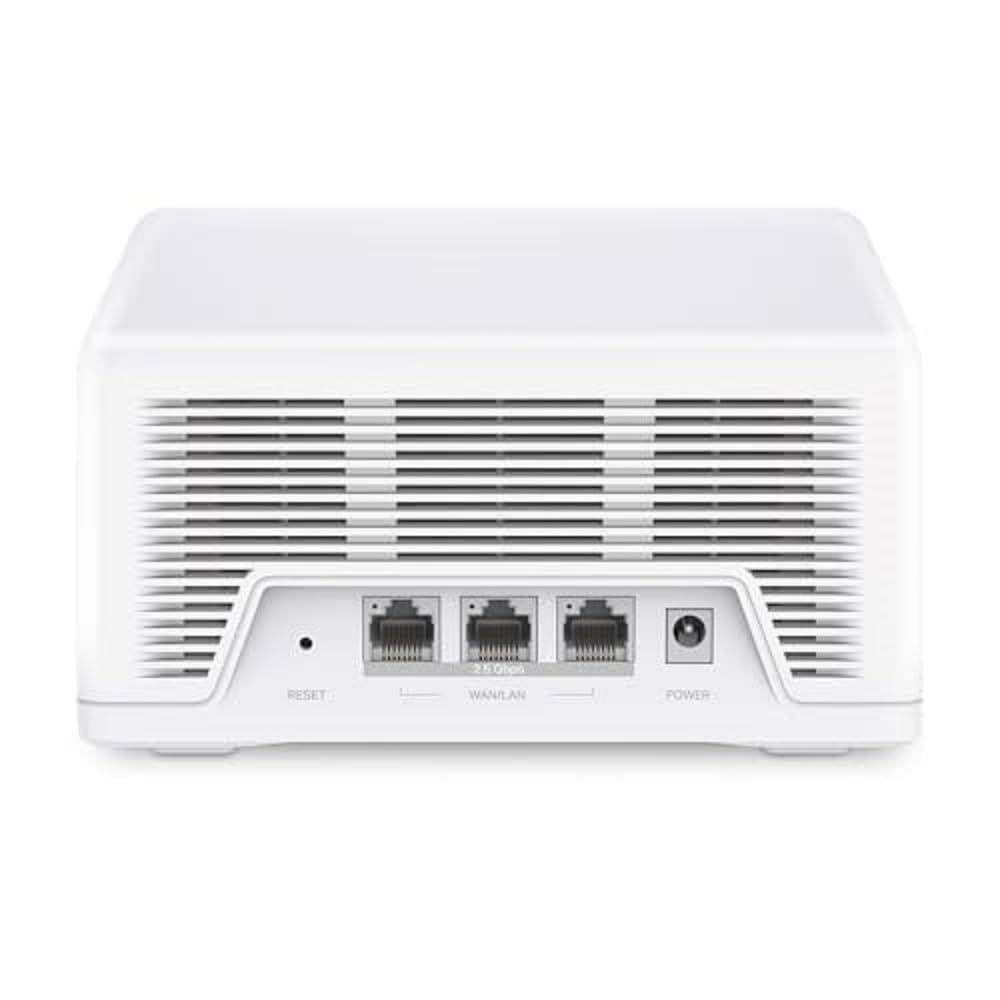 【Nuevo Wi-Fi7】 Mercusys Halo H47BE(2-Pack) - BE9300 Tri-Band Wi-Fi Mesh 7, hasta 9.3 Gbps, Cobertura de hasta 550 m², 3X 2.5G Puertos, fácil config de App | Conecta más de 200 Dispositivos