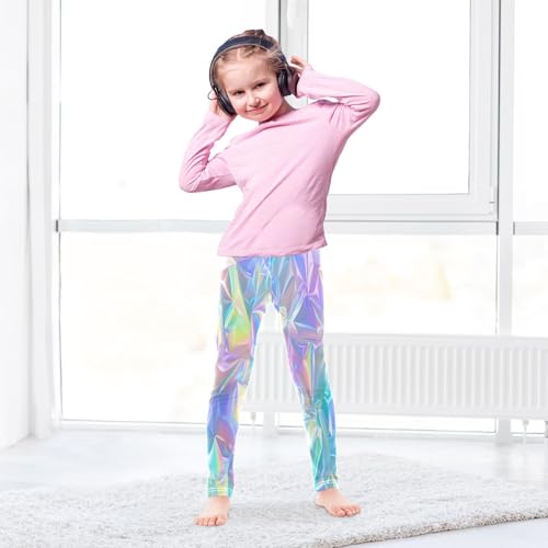 Toddler Girls Leggings Printed Yoga Pants Leggings Create Pastel Holographic for Kids4