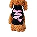 Uxcell XX-Small Hearts Pattern Pet Puppy Turtleneck Apparel Knitwear Sweater, Size 6, Black