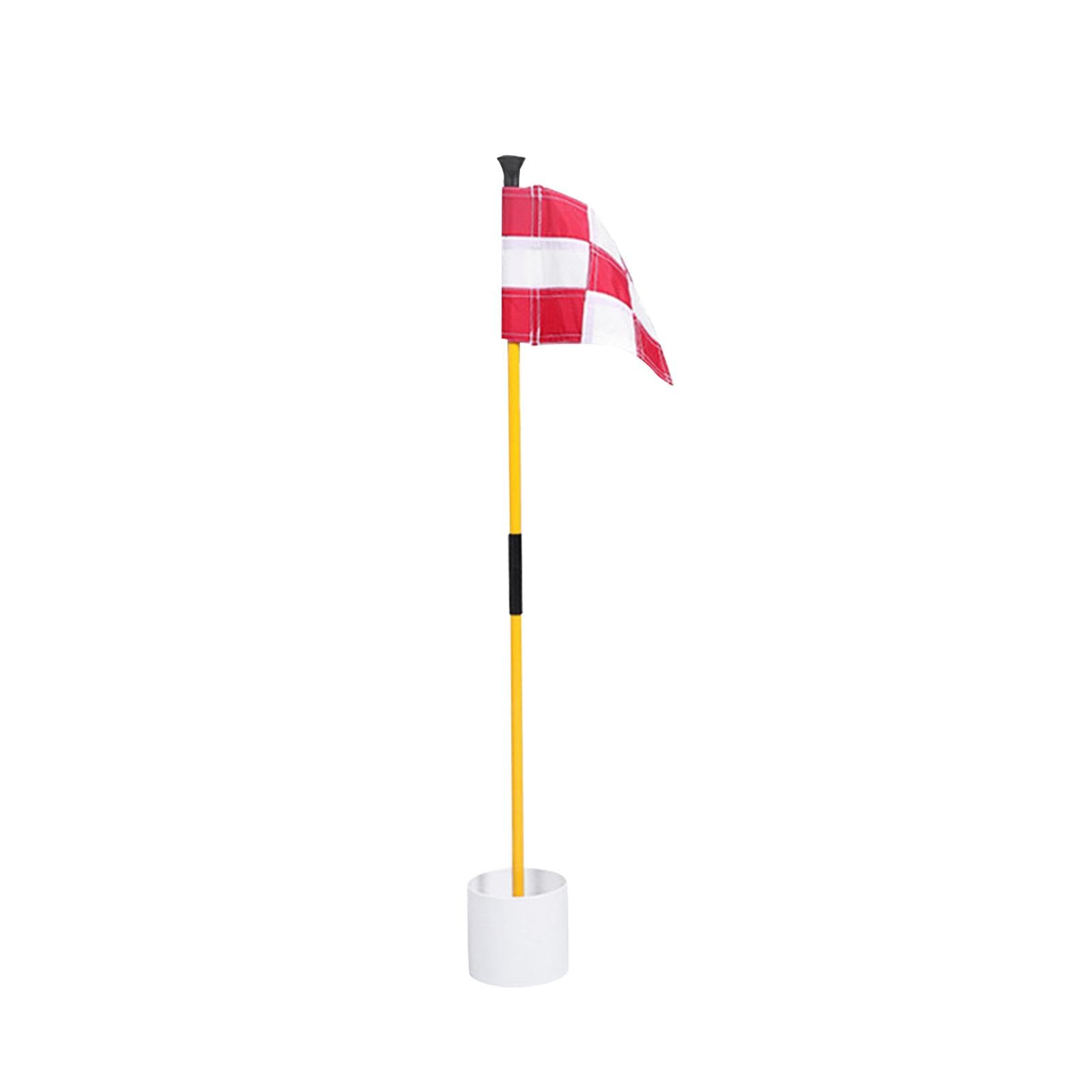 Bandera de Putting Green de Golf y Copa para Agujeros, Práctica de Putting, Asta de Bandera de Fibra de Vidrio, Astas de Bandera de Golf