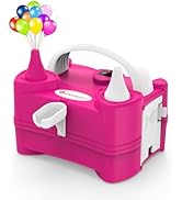 IDAODAN Electric Air Balloon Pump Portable Dual Nozzle 110V 600W Electric Balloon Blower Pump/Ele...