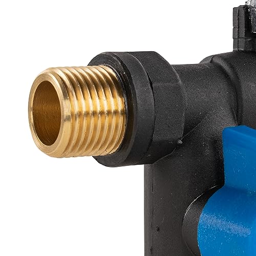 Garden Watering 1/2" bsp Outdoor Double Outlet PVC Lever tap with Brass Thread - Image 3