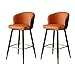 Lsoiup Thekenhöhe 65/75 cm Barhocker 2er-Set mit Rückenlehne für Küchentheke Moderne gepolsterte Barhocker Kunstleder Bauernhaus Barhocker Inselhocker