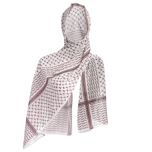 Palestinian Keffiyeh Scarf Wrap for Women Abaya Prayer Shawl Muslim Keffiyeh Printed Chiffon Hijab Scarf