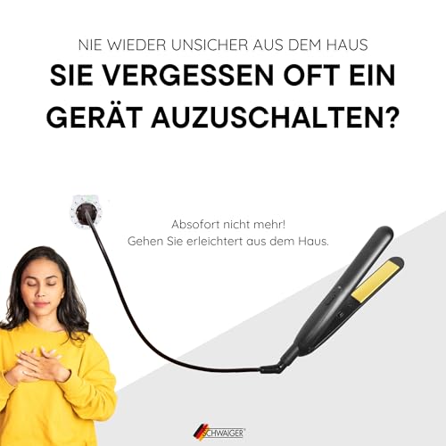 SCHWAIGER Steckdosen Timer Countdown Zwischenstecker Zeitschaltuhr Steckdose Zeitschalter mit LED Anzeige 12 Zeitstufen 230 V Energie sparen automatische Abschaltung digital Schutzkontakt