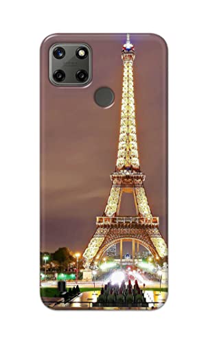 Image of PRINTFIDAA Lovers Famous Place Eiffel Tower in Paris Printed Designer Hard Case for Realme C21Y / C25Y Back Cover -(e) RPM1009