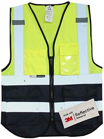 Salzmann Hi Vis Safety Vest | 5 Colours & 5 Sizes | Unisex High Visibility Reflective Vest | Made with 3M Reflective Material