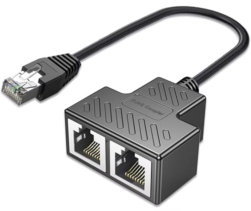 AKWOR Ethernet Splitter 1 to 2, RJ45 Network Splitter Starlink Ethernet Adapter, LAN Internet Cable Adapter for Cat 5/5e/6/7/8 Cable by AKWOR - Used condition - US$7.02