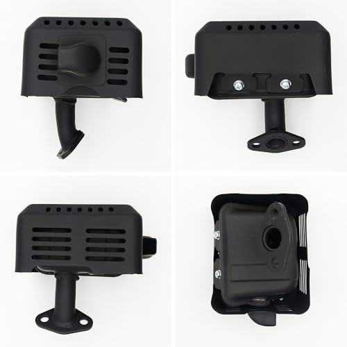 YGQ Auspuff GX160 Schalldämpfer-Baugruppe für Honda 5,5 PS 6,5 PS GX120 GX140 GX200 18310-ZF1-000 159 cc Predator 196 cc 173 212 cc Motor mit Auspuffdeflektor
