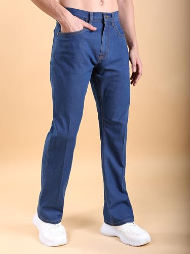 Image of Highlander Men's Straight Fit Jeans | Mid Rise | Stretchable Fabric | Designed for Comfort & Ease of Movement | Jeans for Man