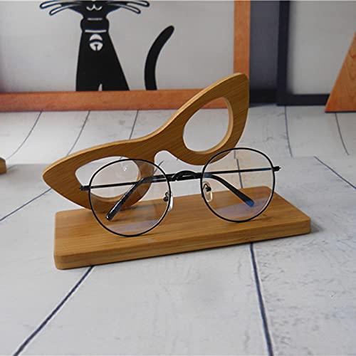 Estante de exhibición de gafas con base de madera para ordenar accesorios de hogar 3
