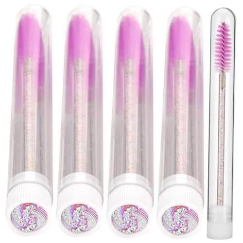 FOMIYES 5個使い捨てまげブラシ ポータブル メイクブラシアプリケーター 旅行用メイク用品 肌に優しい素材 女の子へのプレゼントにも