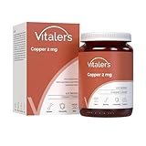 Vitaler’s Kupfer 2 mg - 120 Tabletten, Vegan, 4 Monate Supplementation, Keine Konservierungsstoffe, Reine Zusammensetzung