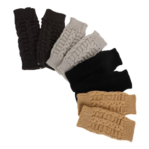 Guantes sin dedos para mujer de lana Baluue calentadores de manos invierno clima frío