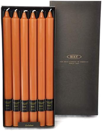 Root 12" Arista Box of 12 Candles, Rust (8219)