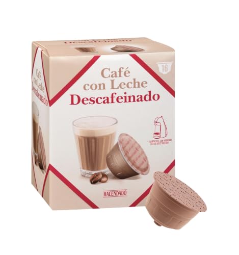 Café Con Leche Descafeinado en Cápsulas Hacendado (compatible con Dolce Gusto) 16 cápsulas