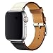 Produktbild XCool für iWatch Armband 42mm 44mm, Leder Schwarz & Weiß Armbänder für iwatch Series 5, Series 4 Series 3 Series 2 Series 1