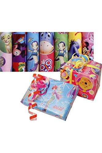 Rouleaux Papier Cadeau Disney 2x0,7m Ass. en Presentoir de 50 Rlx