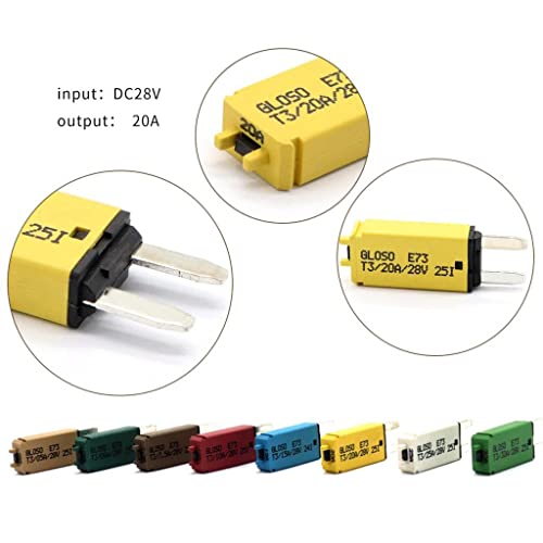 Disyuntor de circuito 12V-24V rearmable manual con fusible pequeño 20A automoción 3