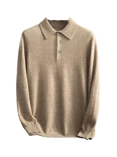 Dcvmvmn Men's Spring Cashmere Pullovers Sweater Men Large Size Knitwear Jumper Brown Gray