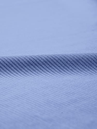 Image of The Souled Store Solids: Pastel Blue Men and Boys Short Sleeves Collared Neck Textured Cotton Blend Oversized Polos