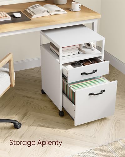 Image of VASAGLE 2 Drawer File Cabinet, Rolling Printer Stand