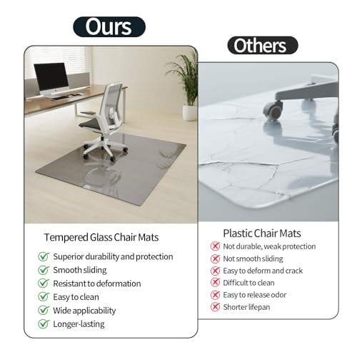 Image of Koonmi 30 inch x 55 inch Office Chair Mat for Hardwood Floors & Carpets