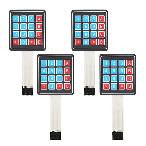 Yetaida 4x4 Keypad 16 Key 4PCS Matrix Array Membrane Switch...